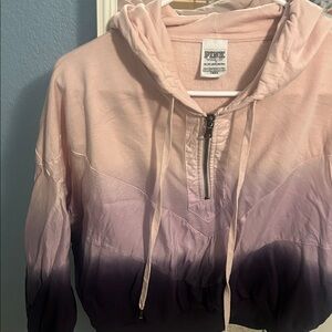 PINK Victoria's Secret Light Pink Half-Zip Hoodie